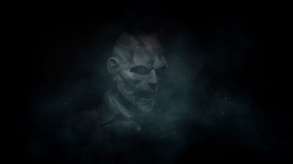 headshot of zombie at night \